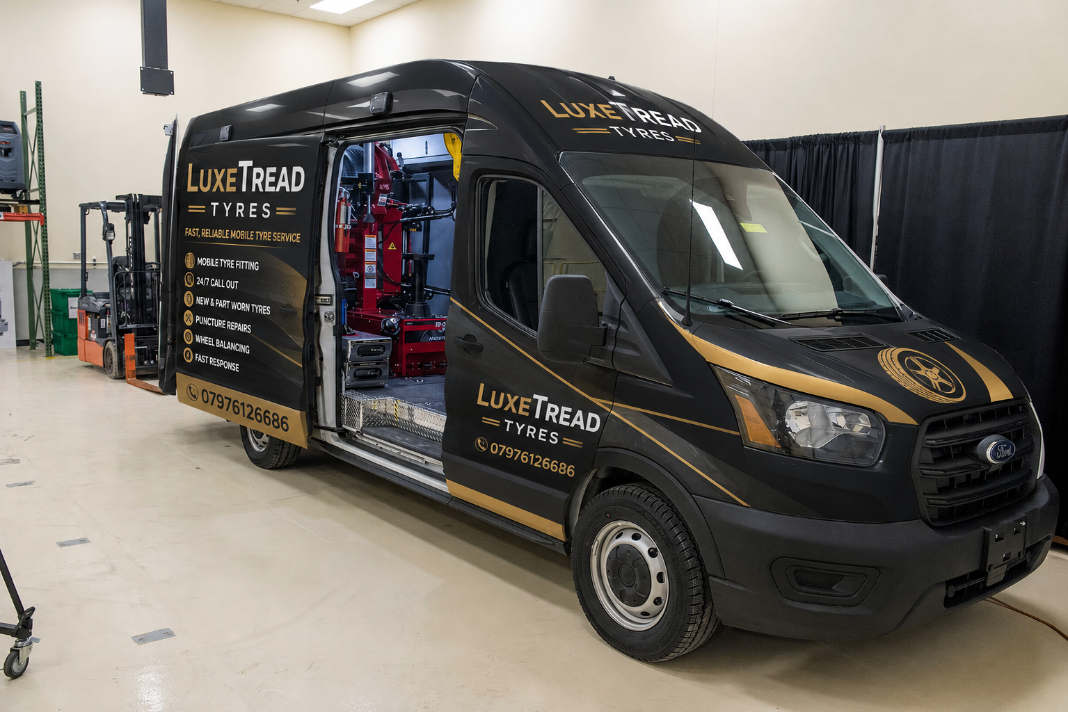 LuxeTread Tyres mobile tyre van